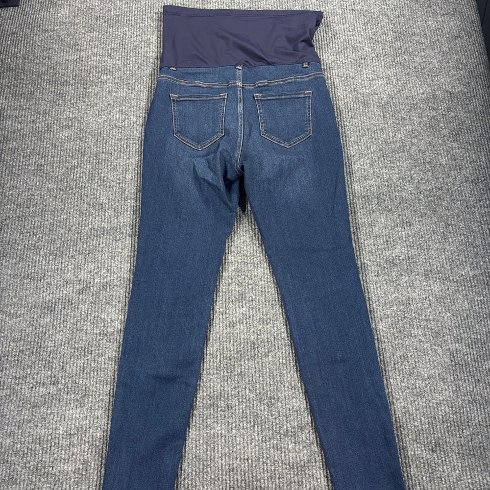 PinkBlush Maternity Skinny Jeans Women 30 Blue Dark Wash Full Belly Band 1951D - Picture 10 of 10